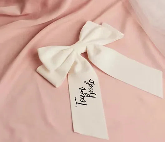 Bride Bow Veil or Team Bride Hair Bow