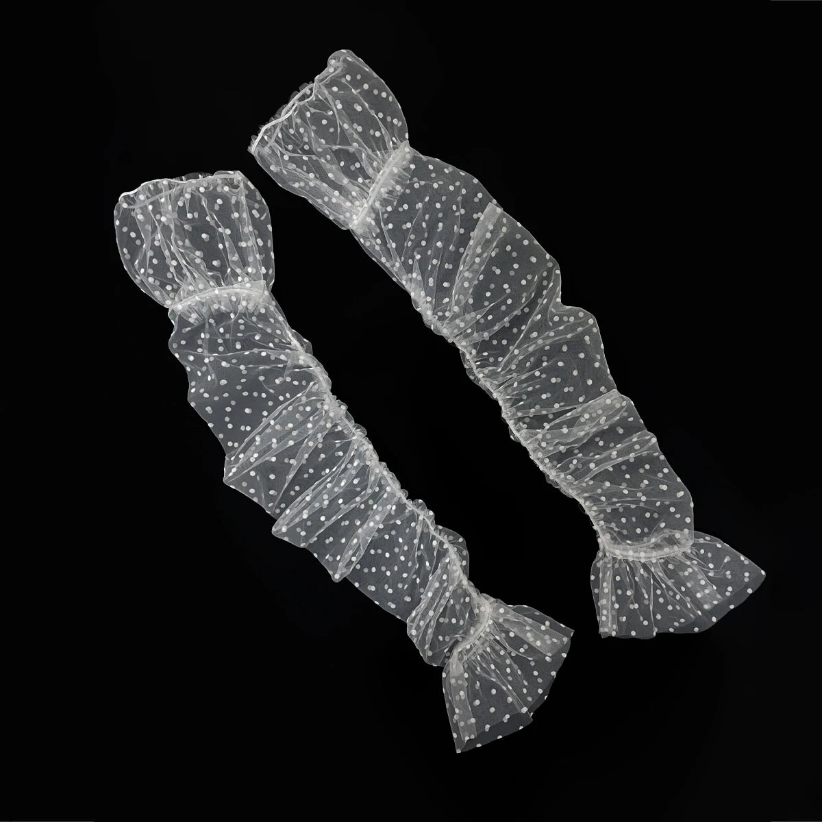 Polka Dot Tulle Opera Bridal Gloves