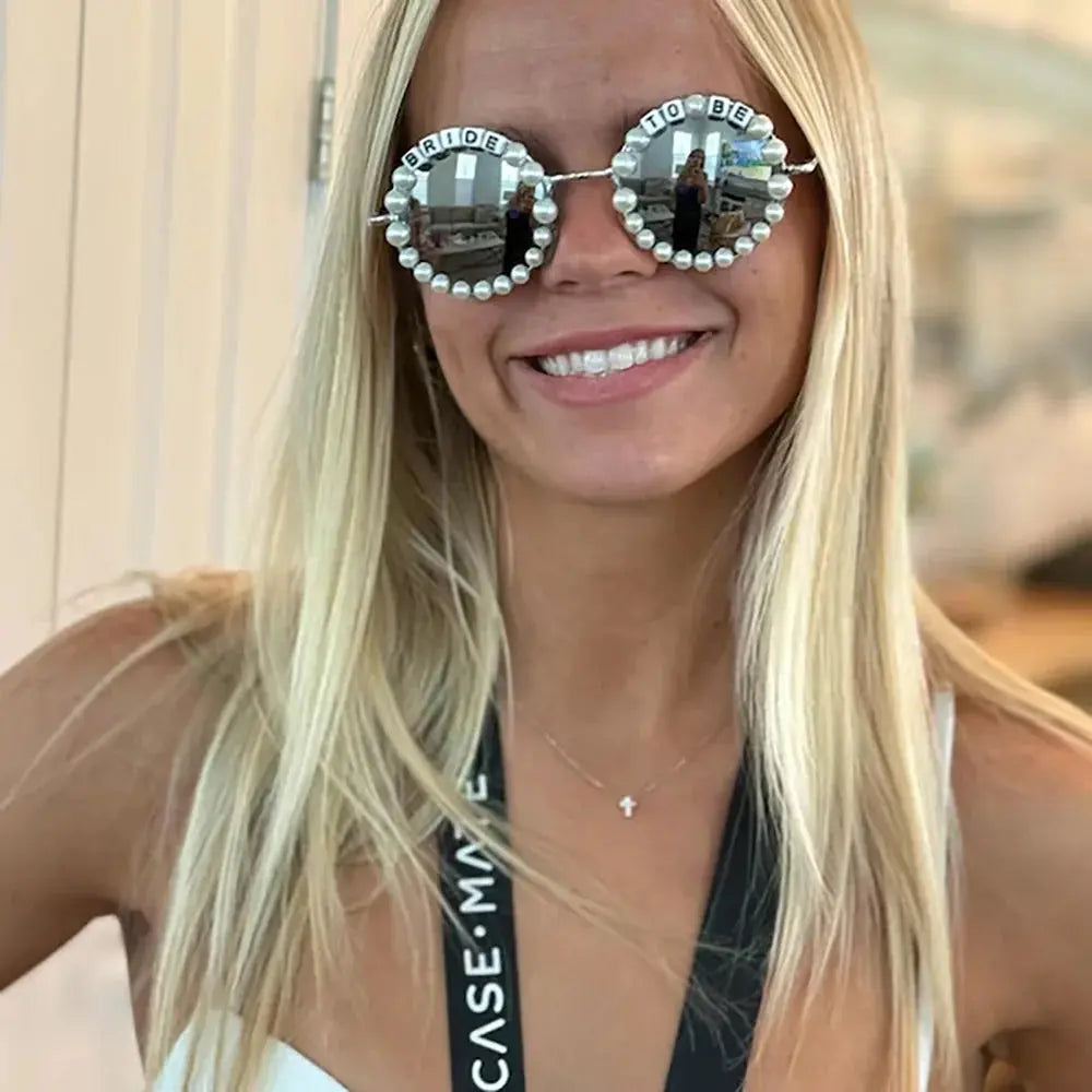 Bride To Be Pearl Statement Sunglasses - The Hen Planner