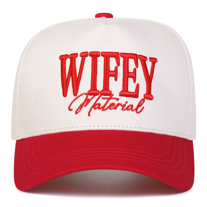 Unisex WIFEY MATERIAL Letter Embroidery Baseball Caps Spring and Autumn Outdoor Adjustable Casual Hats Sunscreen Hat Sports Cap The Hen Planner
