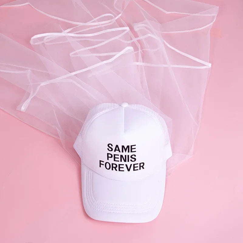 Bride Sash Hat with Veil Same Penis Forever Hen Party Accessory