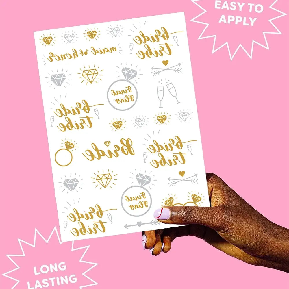 Bachelorette Party Temporary Tattoos Rose Gold Bride To Be Sticker Team Bride To Be Bridesmaid Wedding Hot Stamping Gifts Favors The Hen Planner