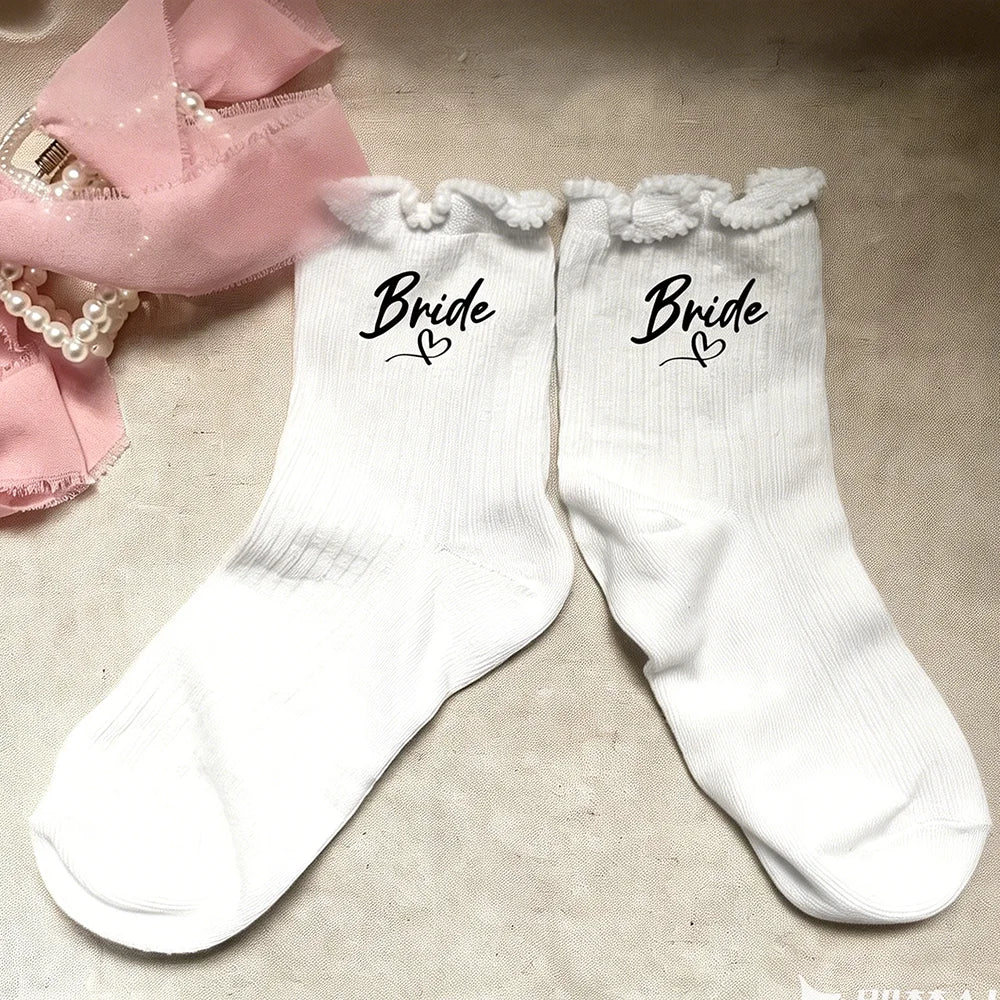 Bride Frill Ankle Socks