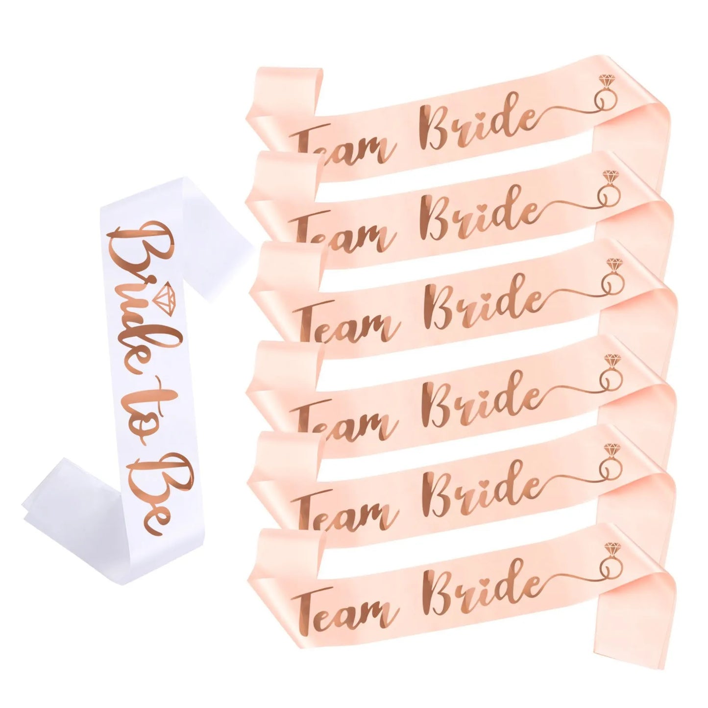 Team Bride Satin Sash Set
