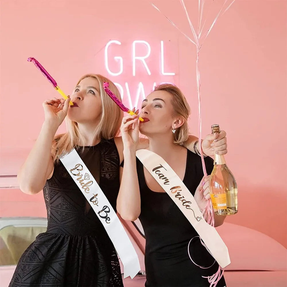 Team Bride Satin Sash Set