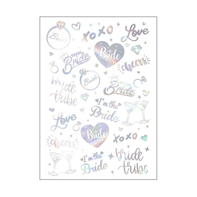 Bridal Temporary Tattoo Stickers for Hen Parties - The Hen Planner