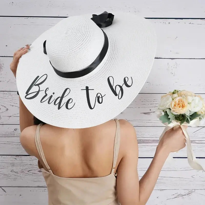 Bride To Be Wide Brim Sun Hat - The Hen Planner