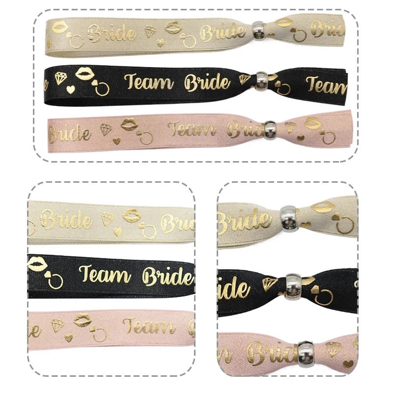 Team Bride Hen Party Wristbands (11 Pieces)