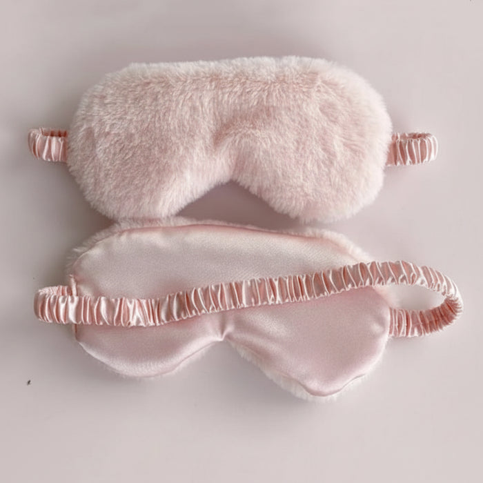 Pink Plush Sleeping Mask