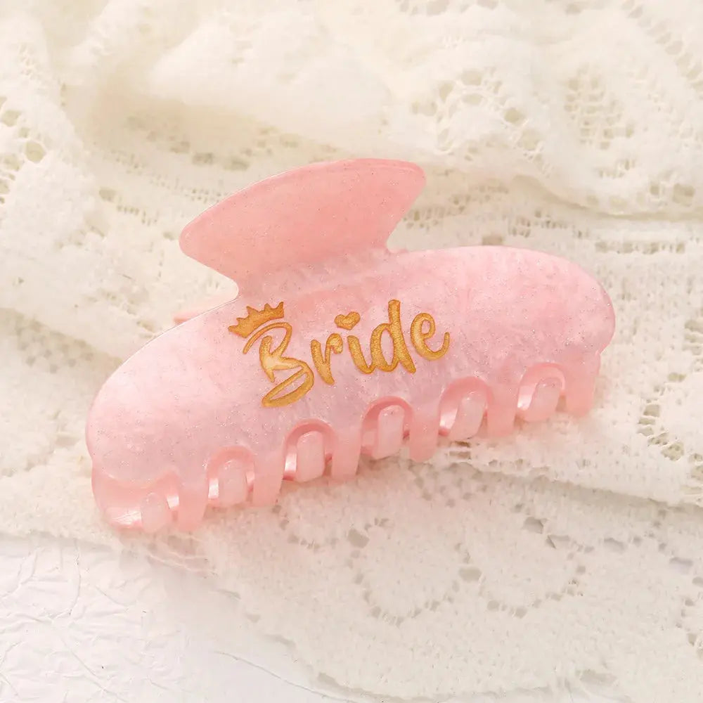 NEW Korean Style Letter Bride Acrylic Hair Claw Valentine's Day Gift Claw Clip Crab Hair Clip for Women Girls Hair Accessories The Hen Planner