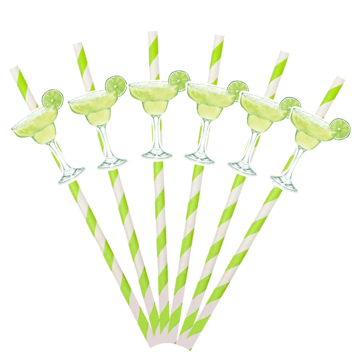 Margs & Matrimony Lime Cocktail Straws