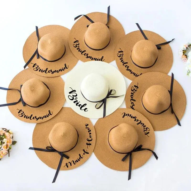 Bride & Bridesmaid Floppy Sun Hats