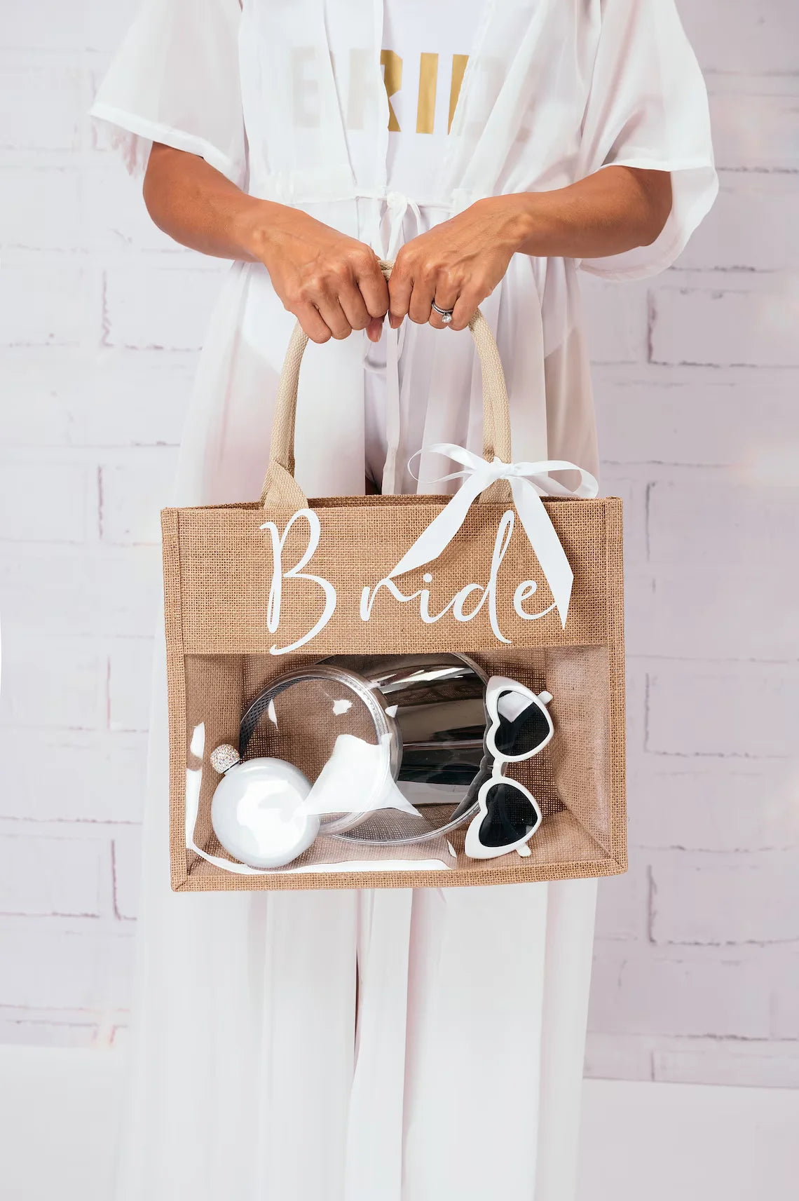 Bride Semi-Transparent Beach Bag | Bridal Tote for Honeymoon & Hen Party