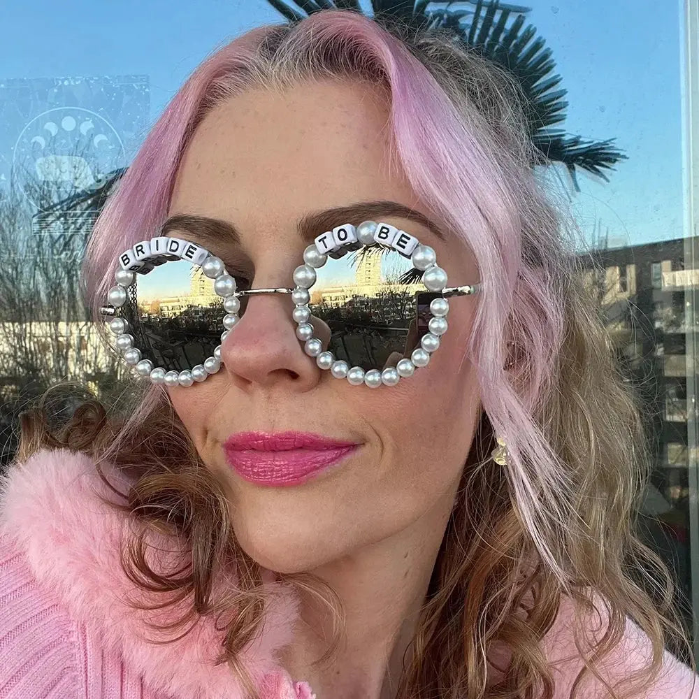 Bride To Be Pearl Statement Sunglasses - The Hen Planner