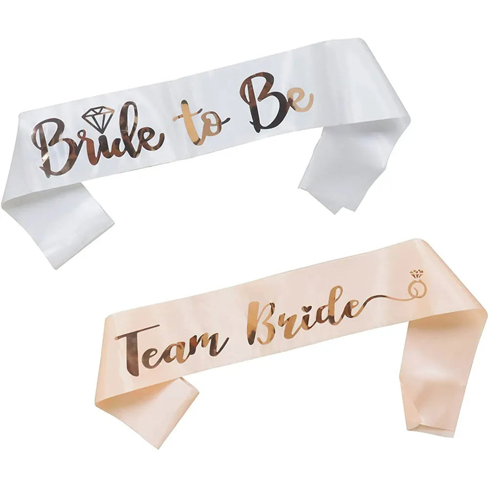 Team Bride Satin Sash Set