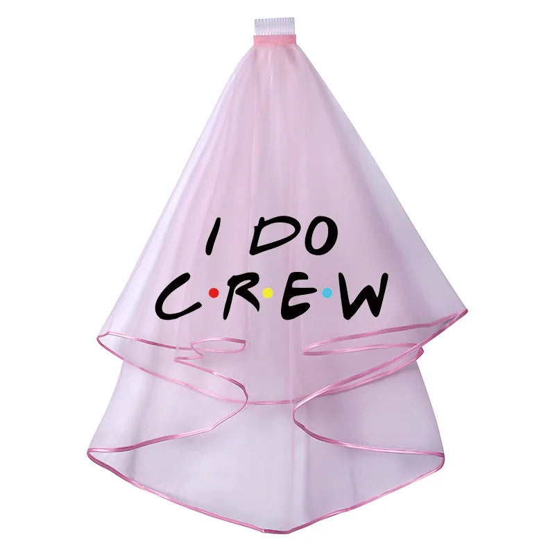 Friends-Themed Bride to Be & I Do Crew Veil | Hen Party Accessory