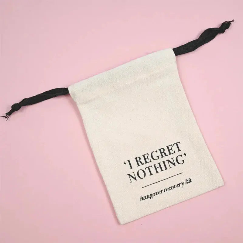 5pcs i Regret Nothing Hangover Recovery Kit Bags Bachelorette hen Party Bridal Shower Wedding decoration bridesmaid guest gift The Hen Planner