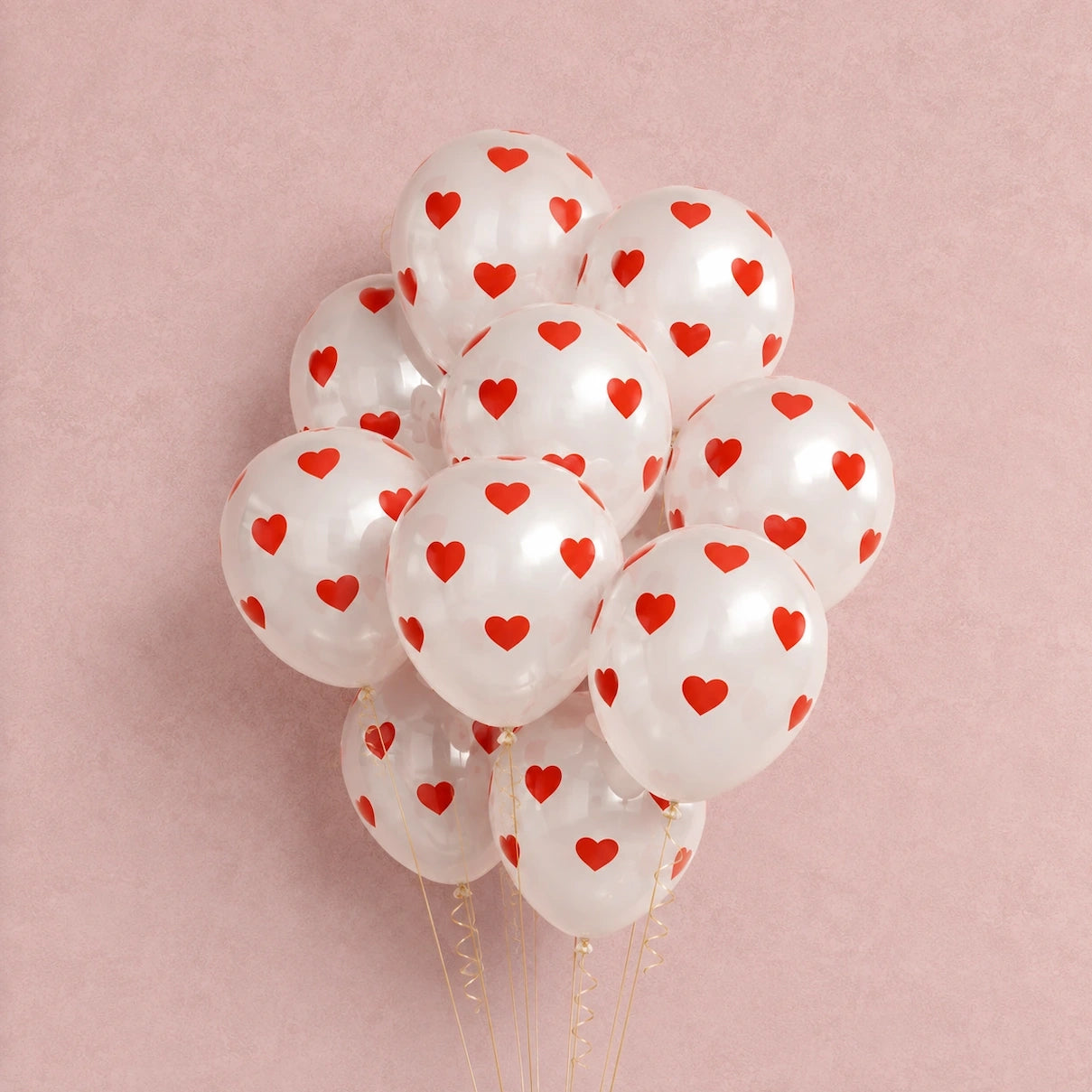 Lucky In Love Heart Print Balloon Set