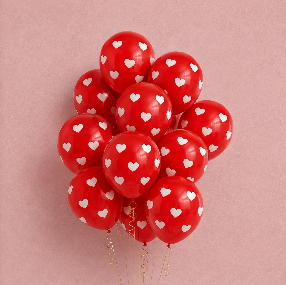 Lucky In Love Heart Print Balloon Set