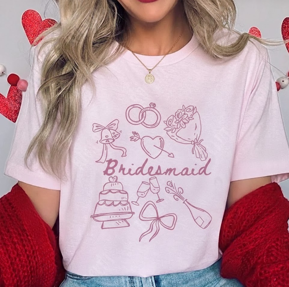 Bride & Bridesmaid T-Shirt | Hen Party & Bachelorette Tee