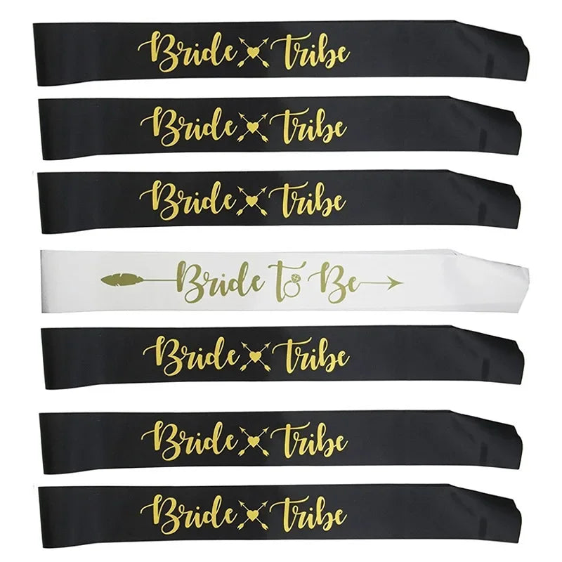 Bride Tribe Hen Party Sash Set (7 Pack) - The Hen Planner