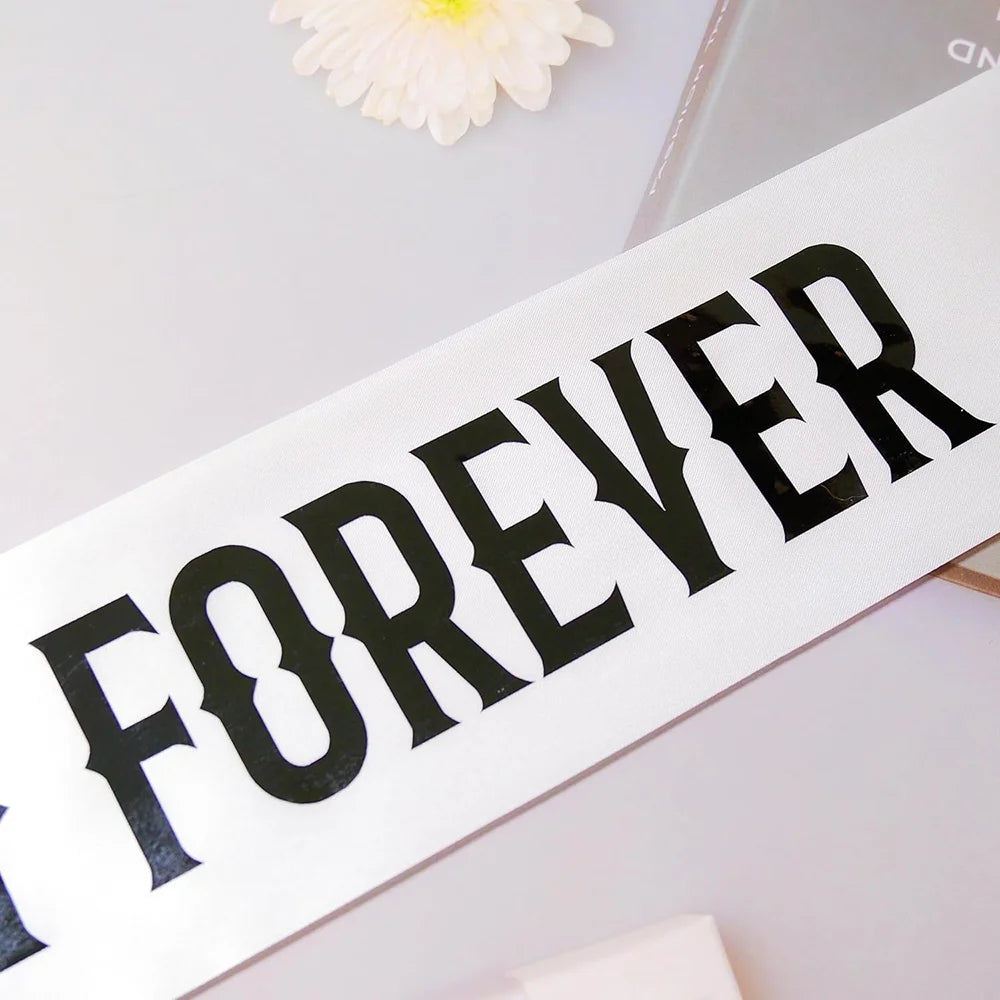 Same Cowboy Forever White Sash - The Hen Planner