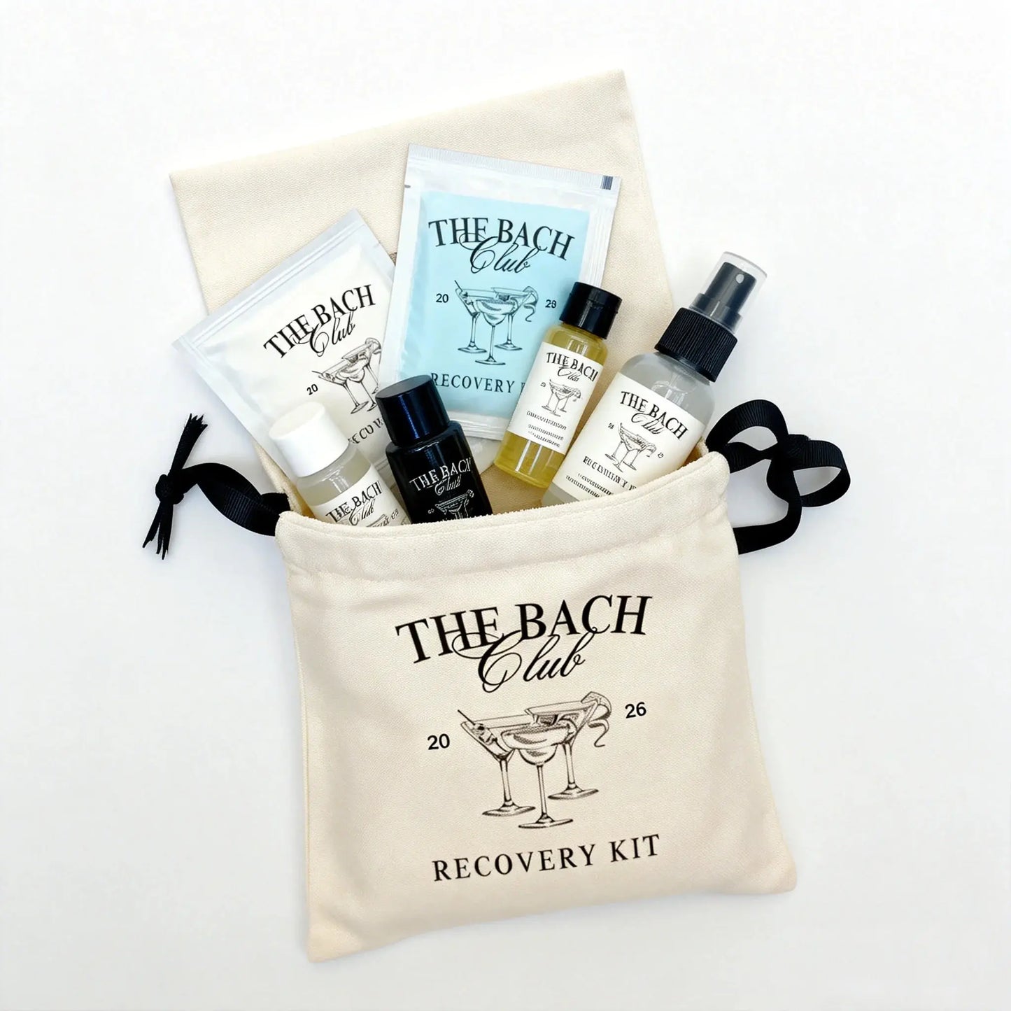 Set of 5 Bach Club Hangover Kit Bags - The Hen Planner