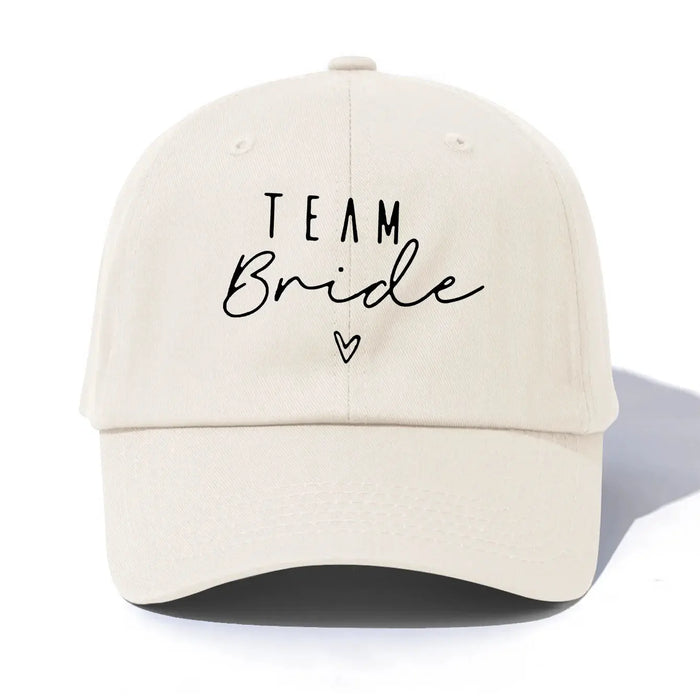 1pc Team Bride Print  Baseball Cap for Adults,  Minimalist Retro Style Casual Soft Adjustable Dad Hat, Perfect As Gift The Hen Planner
