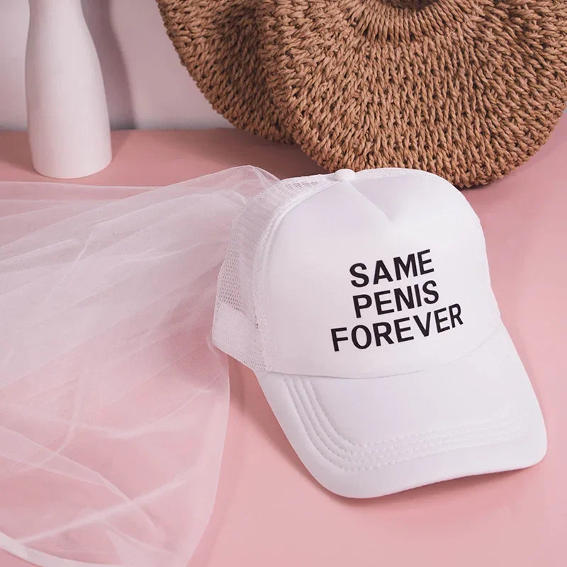 Bride Sash Hat with Veil Same Penis Forever Hen Party Accessory