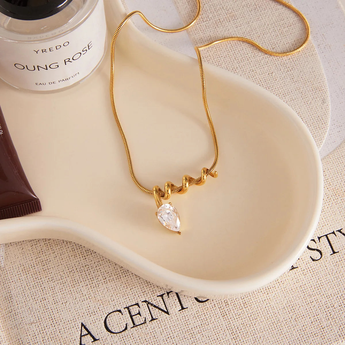 Water Drop Pendant Necklace - The Hen Planner