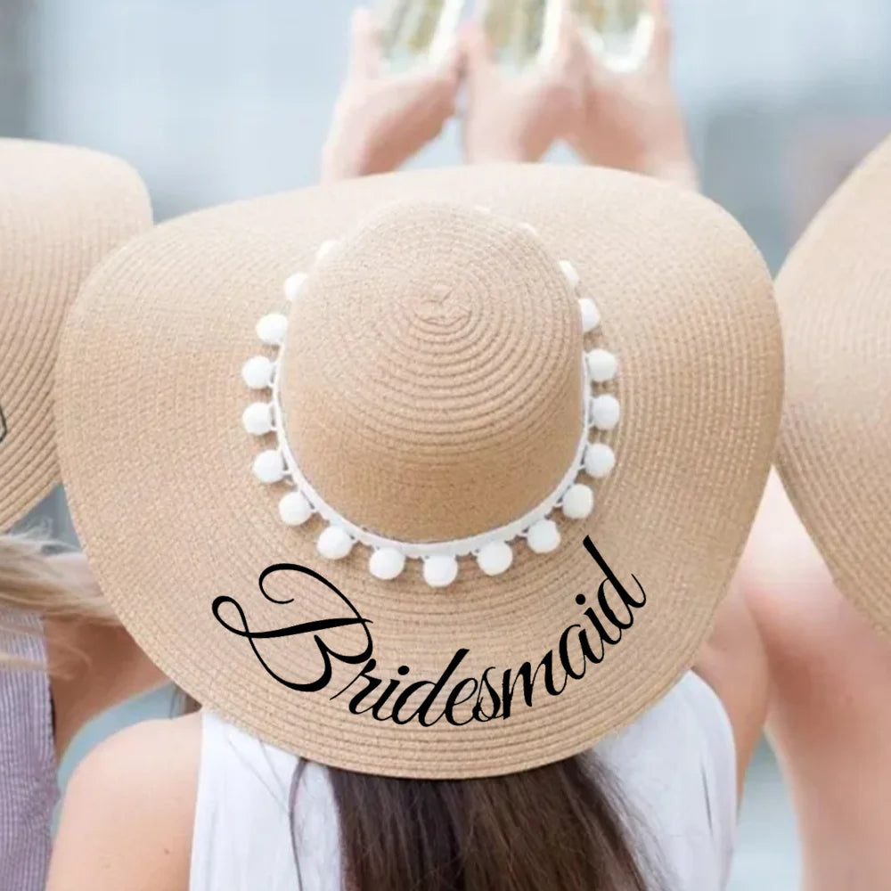 Bride & Bridesmaid Beach Hats