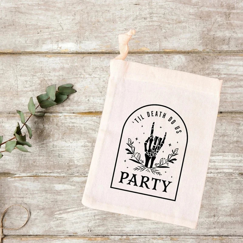 Set of 5 “Til Death Do Us Party” Gothic Hangover Bags