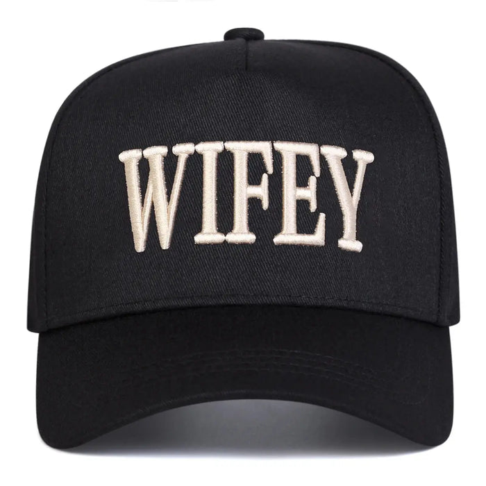 Unisex WIFEY Letter Embroidery Baseball Caps Spring and Autumn Outdoor Adjustable Casual Hats Sunscreen Hat Sports Cap The Hen Planner