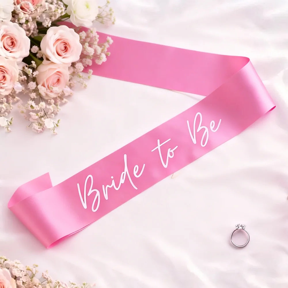 Team Bride Bachelorette Party Sash Pink White Hens Party Sash Bridesmaid Gift For Bridal Squad Bachelorette Party Accessory The Hen Planner