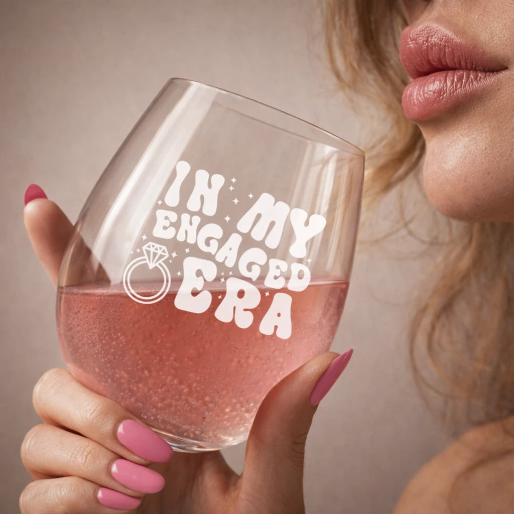 In My Engaged Era Stemless Wine Glass The Hen Planner