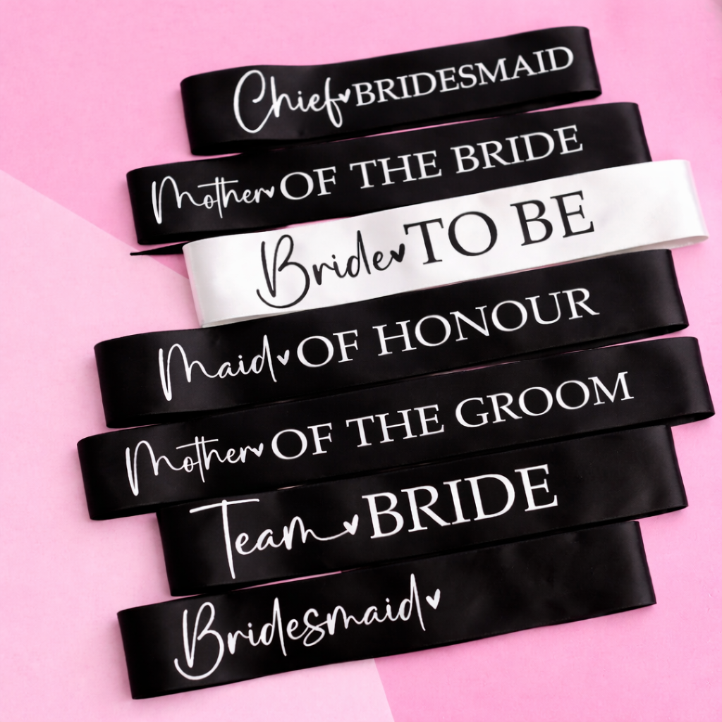Hen Party Sashes for Bride & Bridal Party Roles