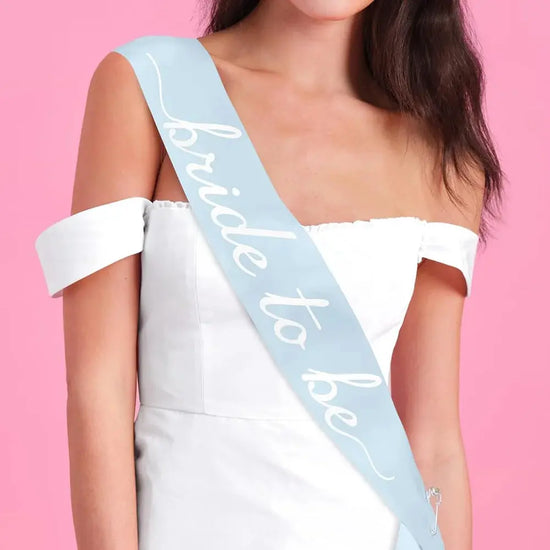 Blue Bride to Be Sash for Bachelorette Party – The Hen Planner