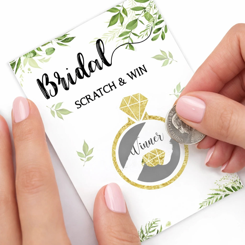 Bridal Shower Scratch Card Game