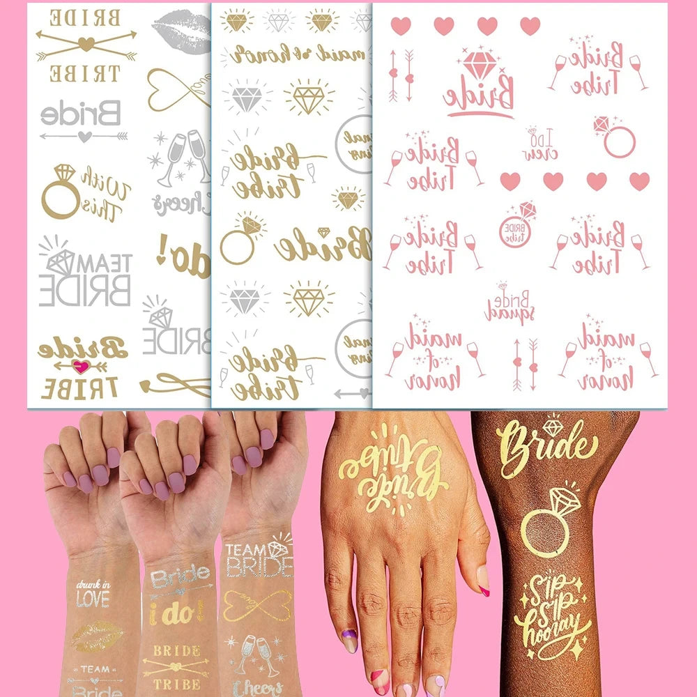 Bride Tribe Temporary Tattoos | Hen Party Tattoo Set