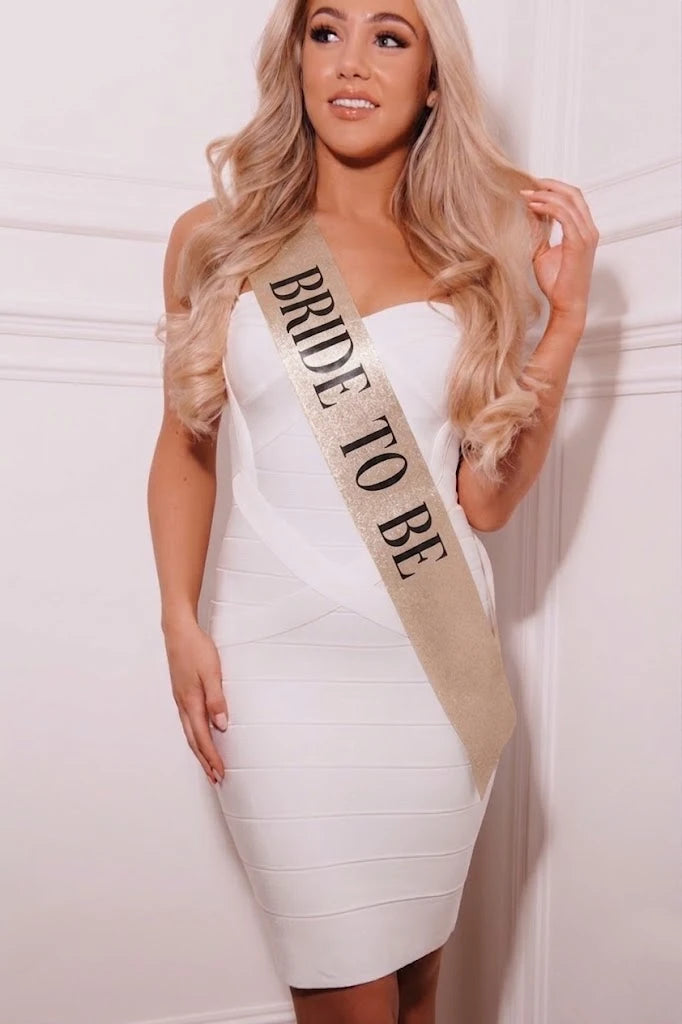 Gold Bride To Be Sash