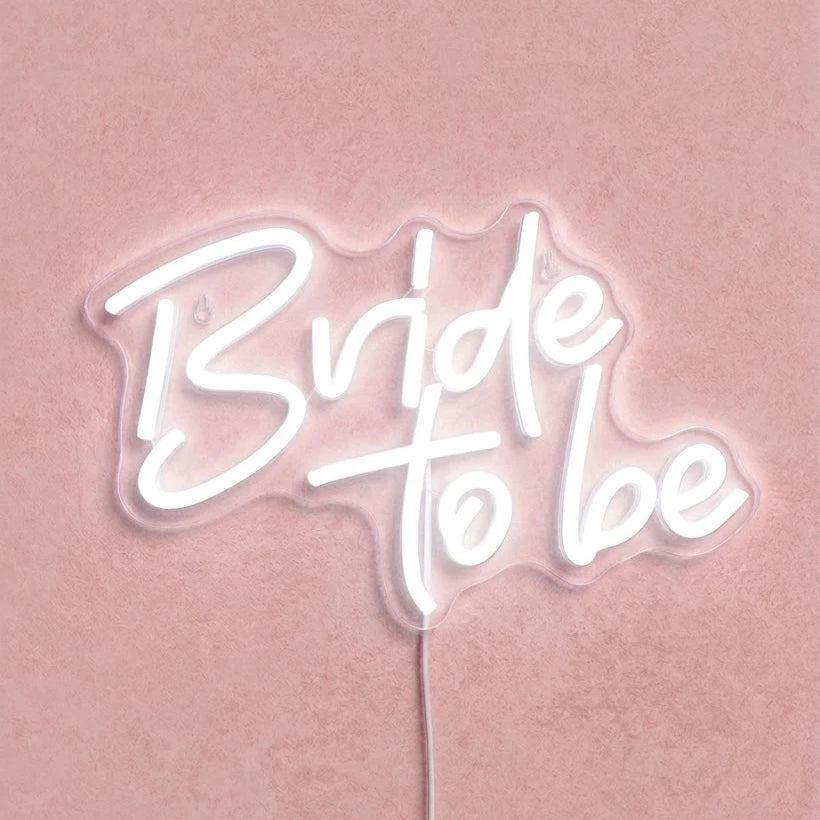 Bride To Be LED Neon Sign for Hen Parties, Bridal Showers & Wedding Decor