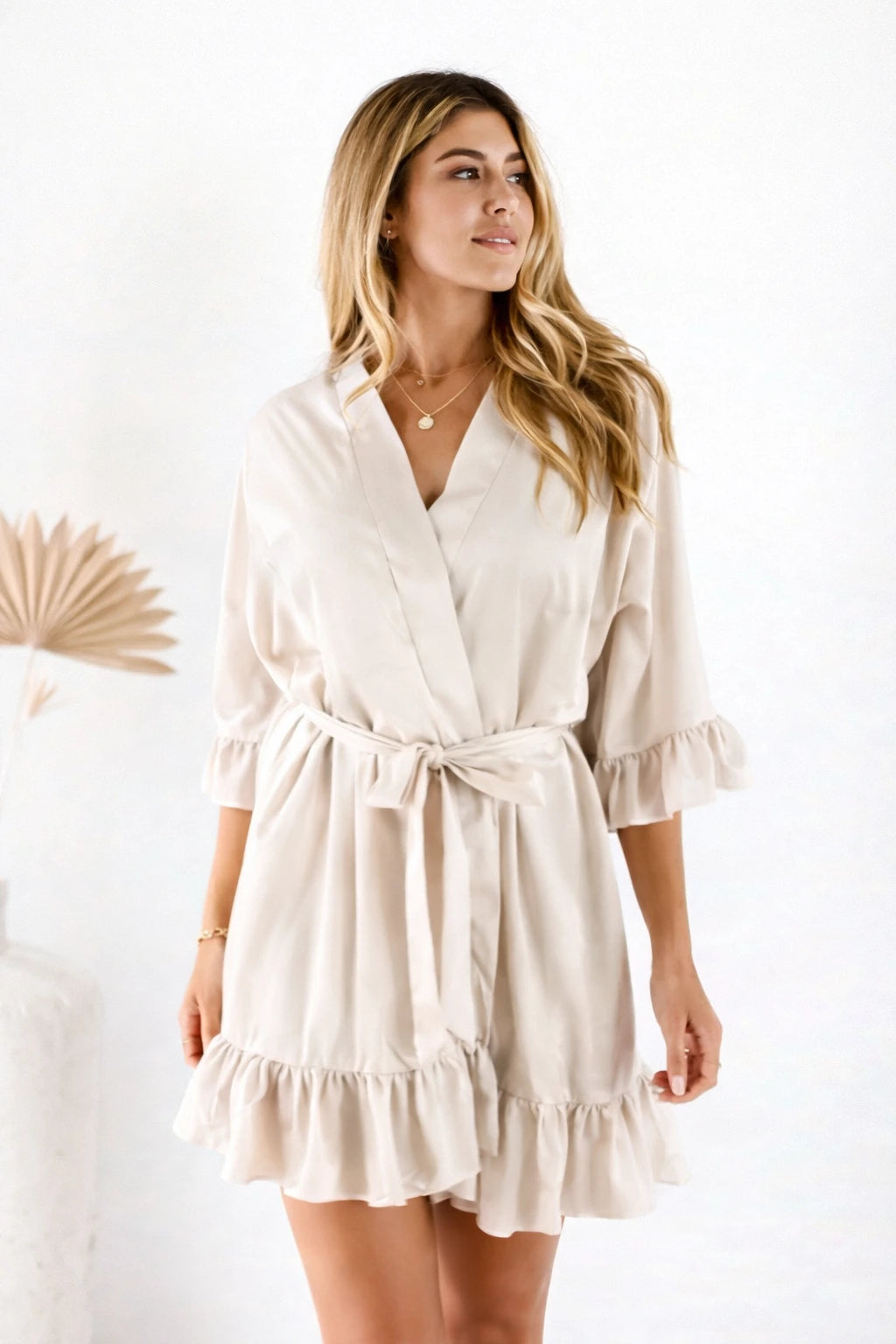 Personalised Bridesmaid Robe | Ruffle Bridal Party Robe