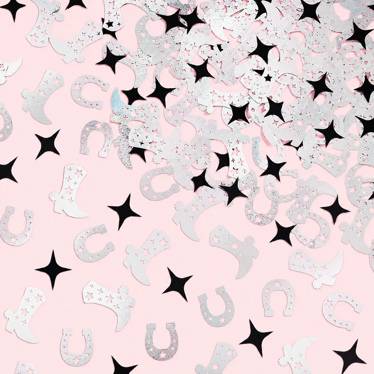 Cowgirl Boots & Horseshoe Table Confetti