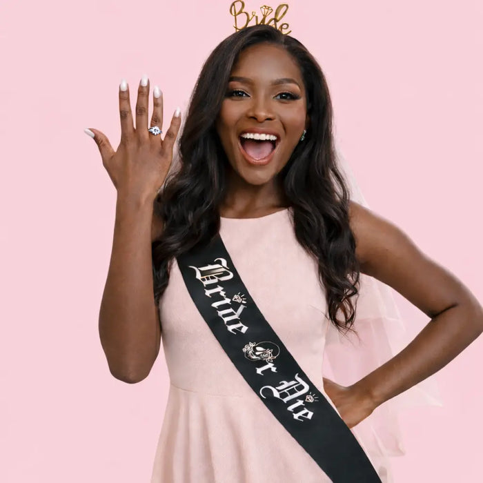 Bride or Die Gothic Hen Party Sash - The Hen Planner