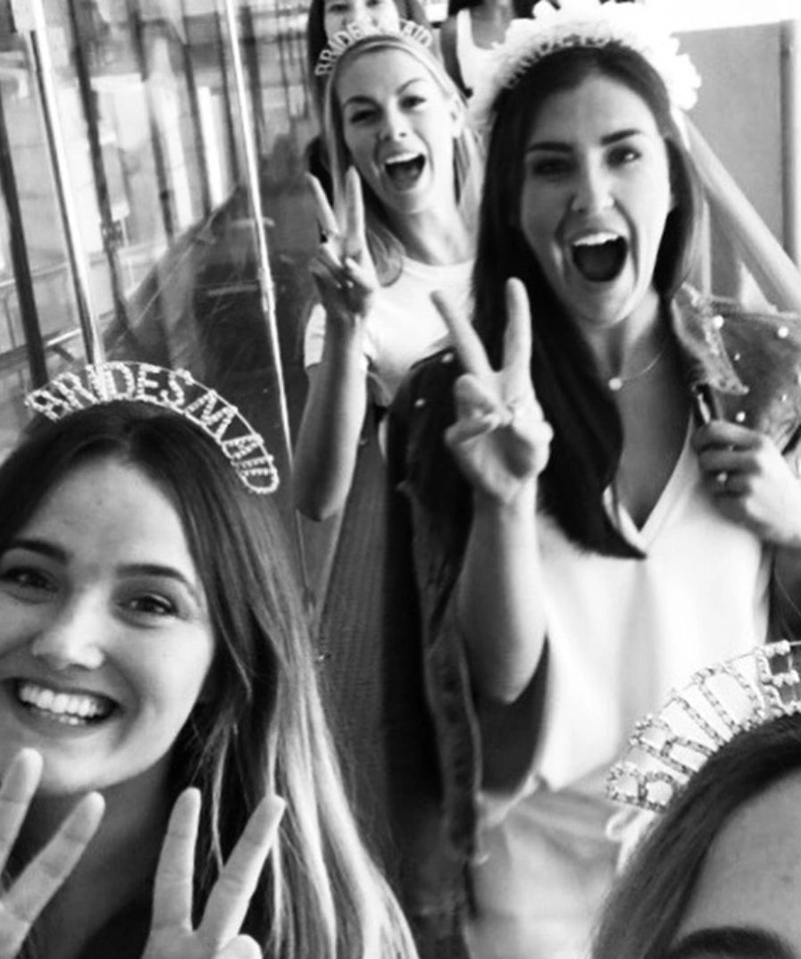 Real bride celebrating with The Hen Planner