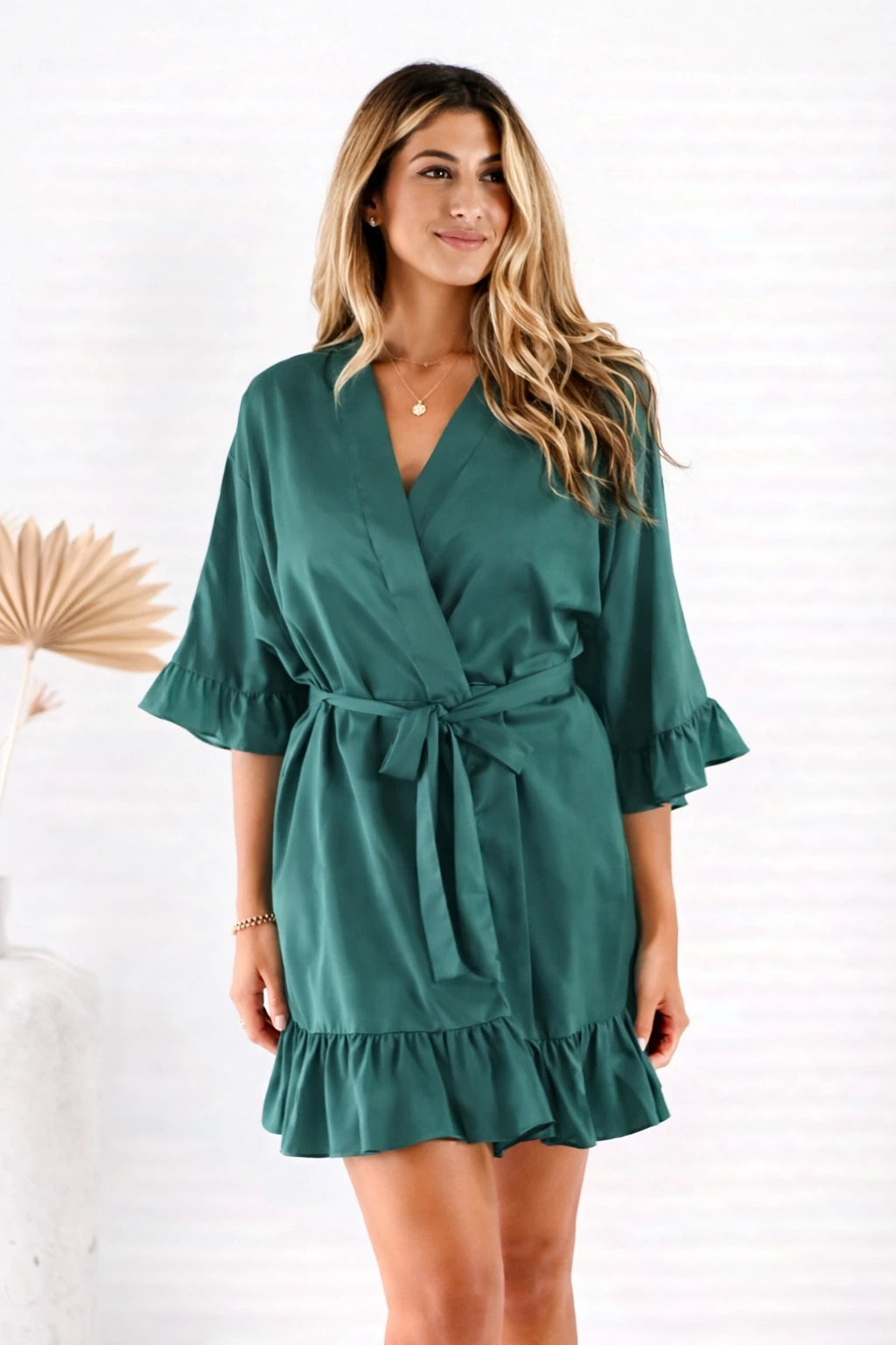 Personalised Bridesmaid Robe | Ruffle Bridal Party Robe