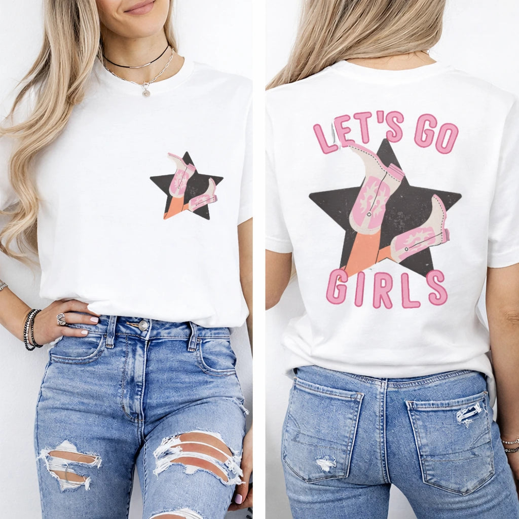 Let’s Go Girls T-Shirt | Cowgirl Hen Party Graphic Tee