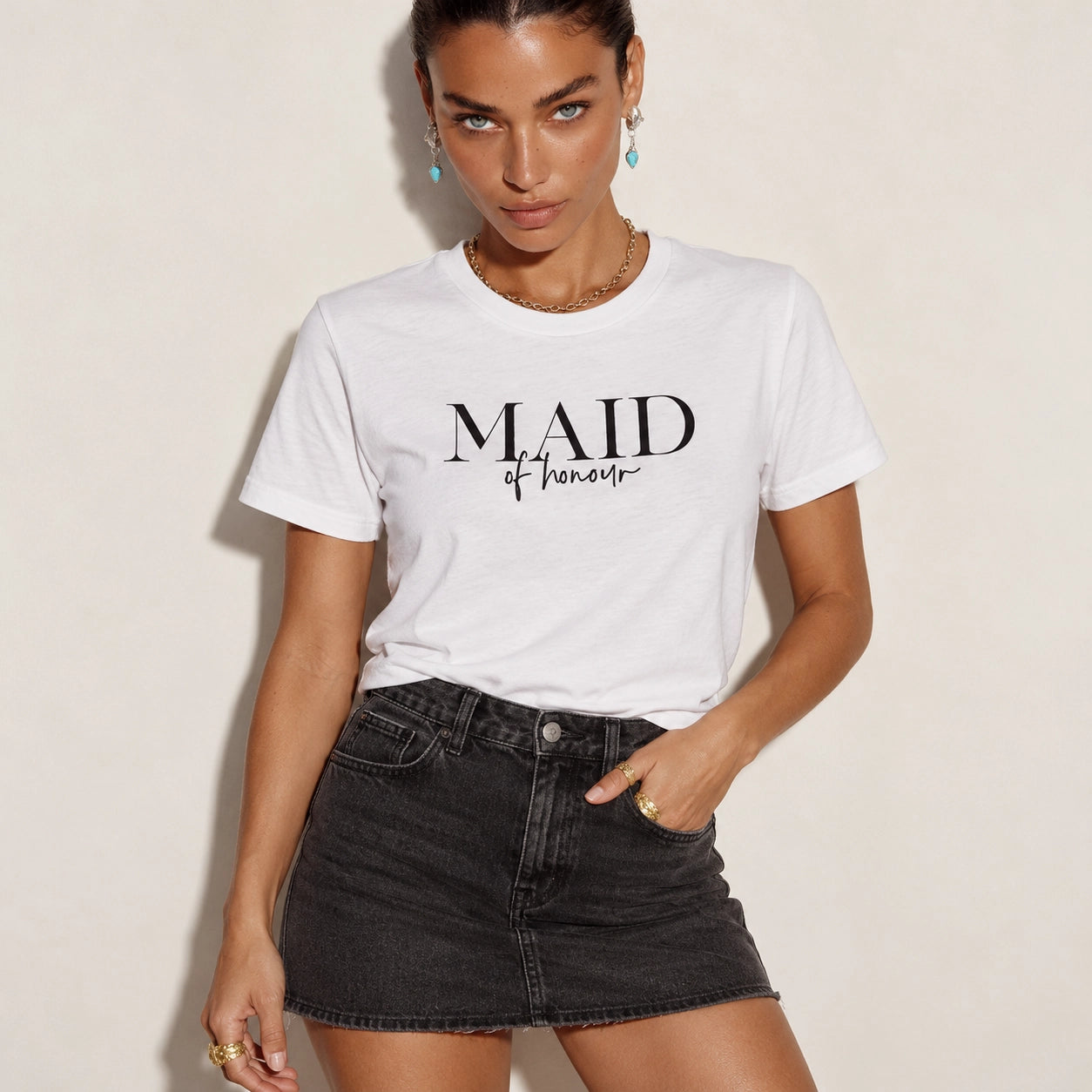 Maid of Honour Organic Cotton T-Shirt | White