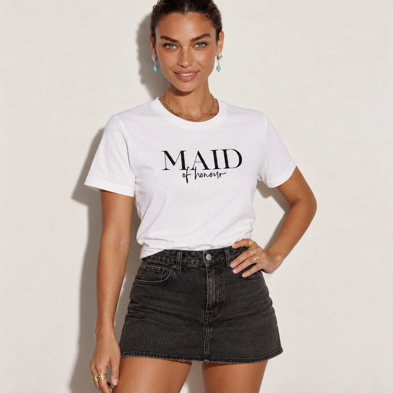 Maid of Honour Organic Cotton T-Shirt | White