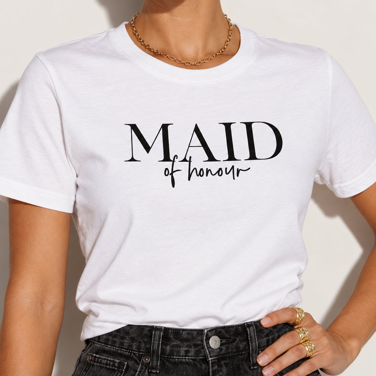 Maid of Honour Organic Cotton T-Shirt | White
